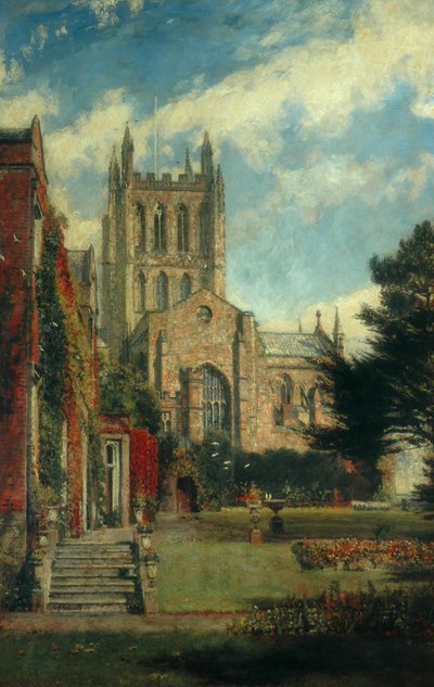 Herefords katedral av John William Buxton Knight