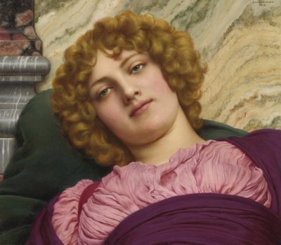 Akademisk konst: Myrhinna (Myrina, Myrine) par Godward, John William (1861-1922) av John William Godward