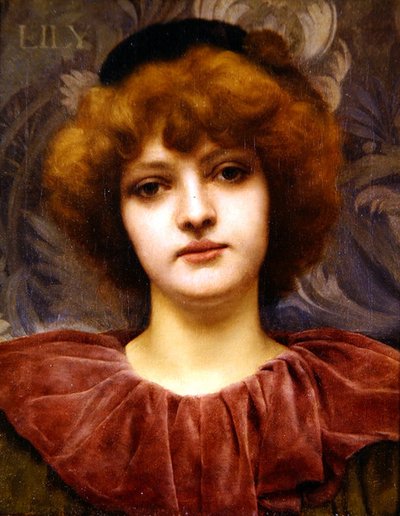 Lily (olja på duk) av John William Godward