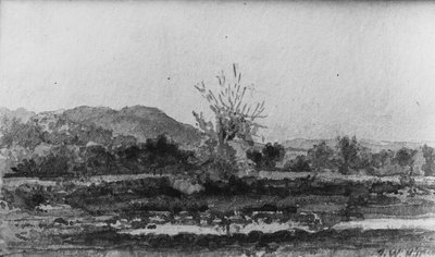 Three Views, nr 3: Mount Carmel, nära New Haven, Connecticut, . av John William Hill