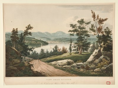 Utsikt nära Hudson/ #15 i Hudson River Portfolio av John William Hill