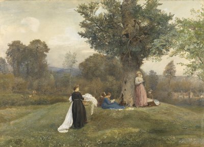 Laundry Day, West Somerset (wc på papper) av John William North