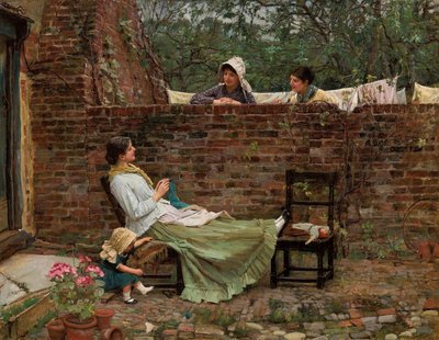 Skvaller, c. 1885 av John William Waterhouse