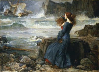 Miranda - Stormen, 1916 av John William Waterhouse