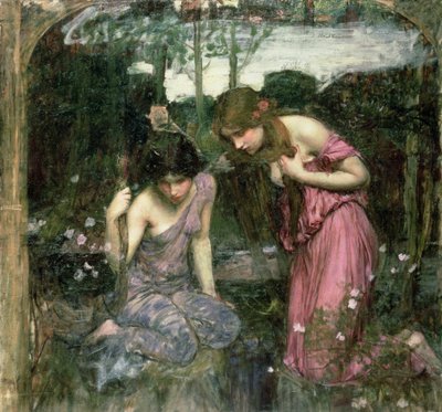 Studie för "Nymphs Finding the Head of Orpheus", c.1900 av John William Waterhouse