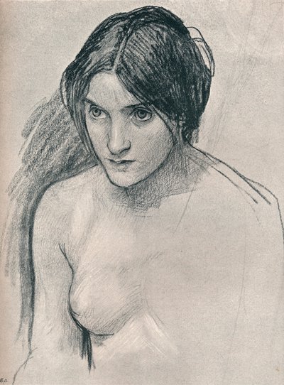 Studie till målningen Hylas och nymferna, c1896 av John William Waterhouse