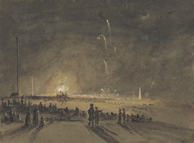 Ett fyrverkeri (wc på papper) av John Wilson Carmichael