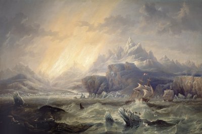 HMS "Erebus" och "Terror" i Antarktis av John Wilson Carmichael