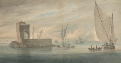 Italiensk kustscen med öfrakt av John Wilson Carmichael