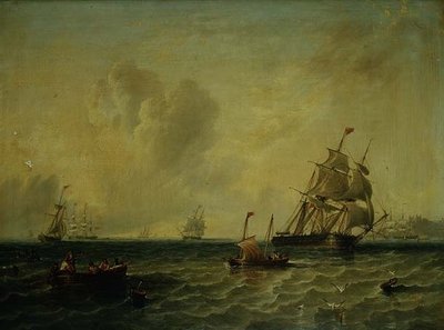 Sjöfarten i en lätt bris utanför Whitby av John Wilson Carmichael