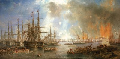 Bombningen av Sveaborg (Finland) den 9 augusti av John Wilson Carmichael