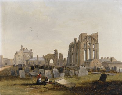 Tynemouth Priory från öst av John Wilson Carmichael