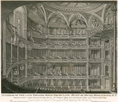 Interiör av den sena Theatre Royal, Drury Lane, London av John Winston