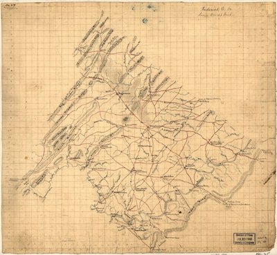 Frederick Co. Va., från Woods karta. LOC 2002627443 av John Wood