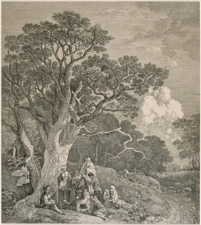 Zigenare i en skog, efter Thomas Gainsborough, c1740-1780. av John Wood
