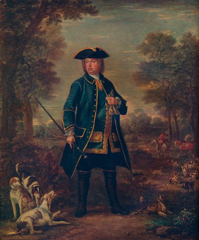"Sir Robert Walpole wth Hounds", c1700-talet av John Wooton