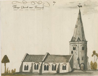 Thorpe Constantine Church: akvarellmålning, ndc 1784] av John Wright