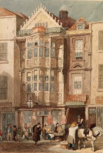 House of Sir Paul Pindar, Bishopsgate (stålgravyr) av John Wykeham Archer