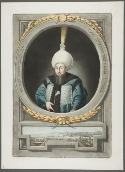 Selim Kahn III, från Porträtt av de turkiska kejsarna av John Young