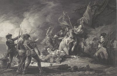 General Montgomerys död, i attacken av Quebec, december 1775, 1798 av John after Trumbull