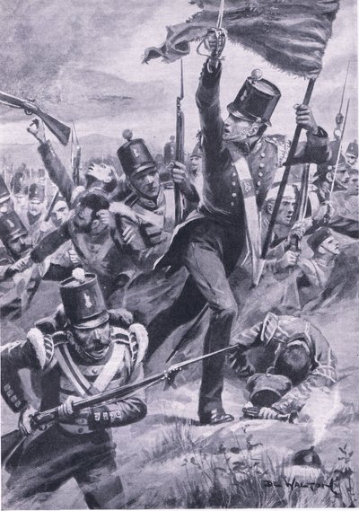 Light Divisions frammarsch vid Alma, 20 september 1854, illustration från 
