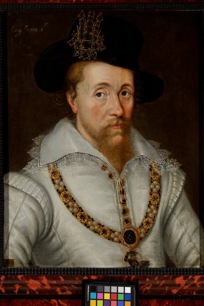 James I & VI (1556-1625) av John de the Elder (studio of) Critz