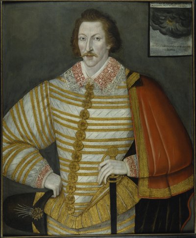 Porträtt av Thomas Cavendish, Circumnavigator av John the Younger (attr.to) Bettes