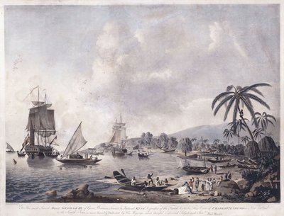 Utsikt över Matavai Bay, Tahiti, 1787 av John the Younger Cleveley