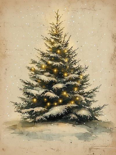 Snöklädd julgran av Jolly and Dash