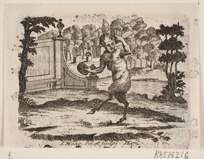 Vinjett med satyr av Jonas Haas