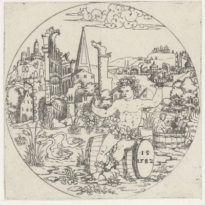 Bacchus Skålars botten: landskap med bibliska och mytologiska scener (serietitel) av Jonas Silber