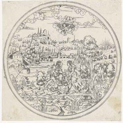 Diana och Endymion Bottoms of Bowls: Landscapes with bibliska och mytologiska skildringar (serietitel) av Jonas Silber