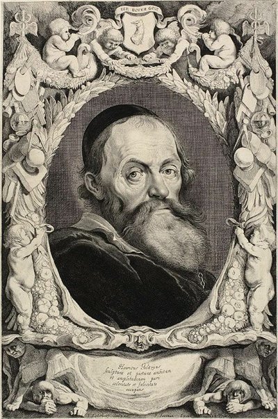 Porträtt av Hendrik Goltzius av Jonas Suyderhoef