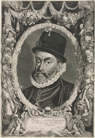 Porträtt av Filip II, kung av Spanien av Jonas Suyderhoef