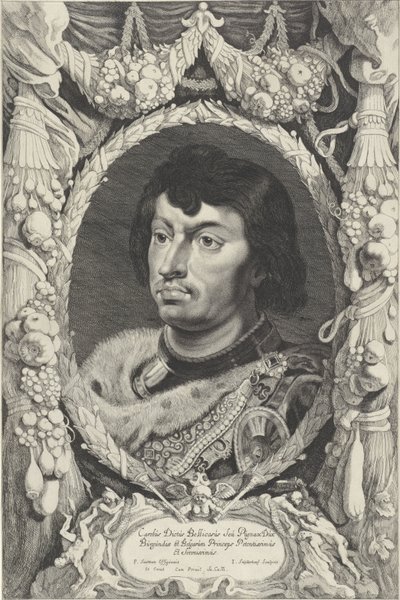 Porträtt av Karl den djärve, hertig av Bourgogne Duces Burgundiae (serietitel) av Jonas Suyderhoef