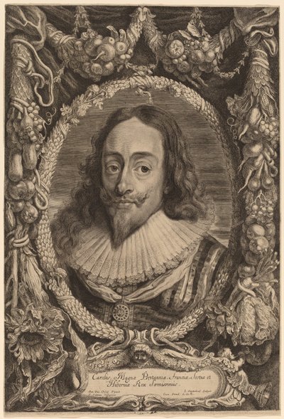 Charles I, kung av England av Jonas Suyderhoff after Sir Anthony van Dyck