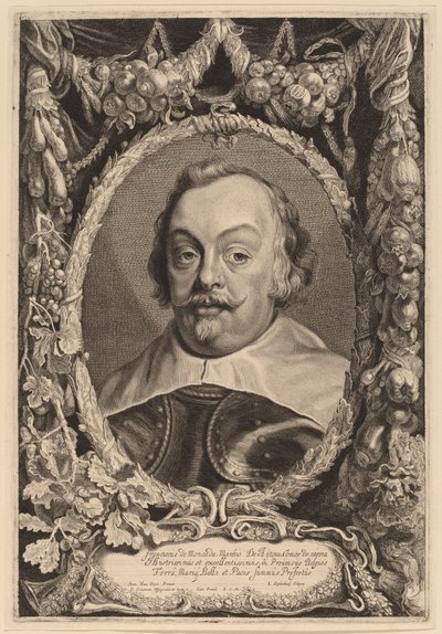 Franciscus de Moncada av Jonas Suyderhoff after Sir Anthony van Dyck