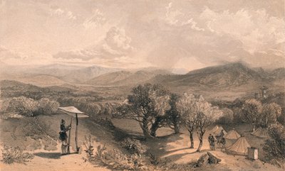 "Baidardalen, bakifrån Petroskis villa, blickar österut", 1856 av Jonathan Needham