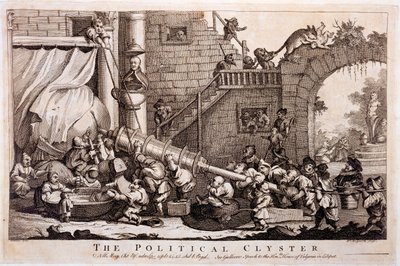 The Political Clyster, tryck av William Hogarth, 1757 av Jonathan Swift