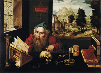 Den helige Hieronymus i sin cell, 1520-talet av Joos van Cleve