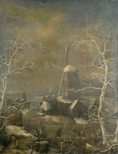 Vinterscen, ca 1600 (olja på duk) av Joos or Josse de The Younger (attr. to) Momper