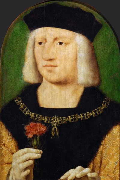 Tidig nederländsk konst: Porträtt av kejsar Maximilian I (1459-1519) par Cleve, Joos van (ca 1485-1540), ca 1508. Olja på trä, 28,5x22,3. Konsthistoriska museet, Vienne av Joos van Cleve