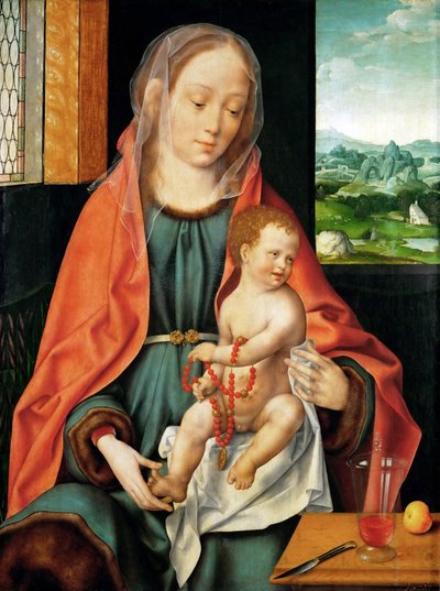 Tidig nederländsk konst: The Virgin and Child par Cleve, Joos van (ca 1485-1540), ca 1530. Olja på trä, 74,3x56. Konsthistoriska museet, Vienne av Joos van Cleve