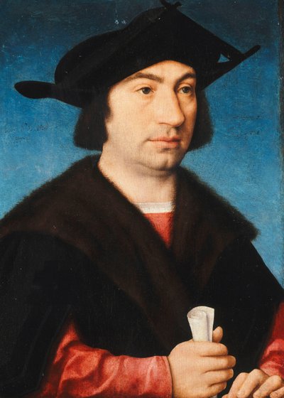 Porträtt av Stefano Raggio, halvlångt, av Joos van Cleve