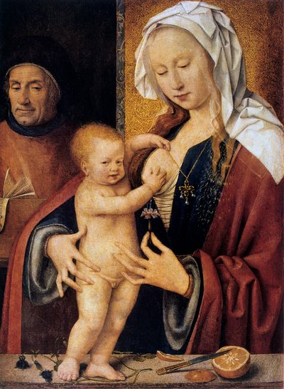 Den heliga familjen, 1500-talet. av Joos van Cleve