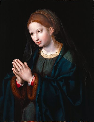 Jungfru Maria i bön av Joos van Cleve