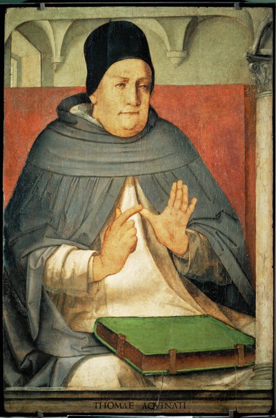 Thomas von Aquin, "Doctor Angelicus", Heiliger, Kirchenlehrer von Joos van Gent (fl.1460-75)