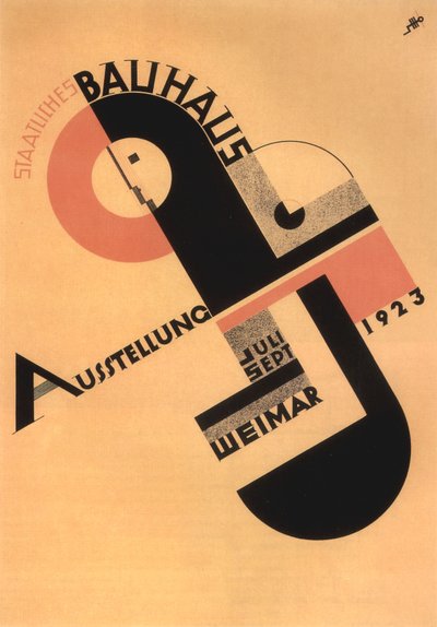 Bauhaus-utställningen reklam i Weimar av Joost Schmidt