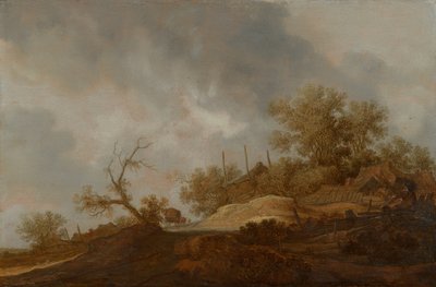 Landskap vid kanten av en by av Joost de Volder