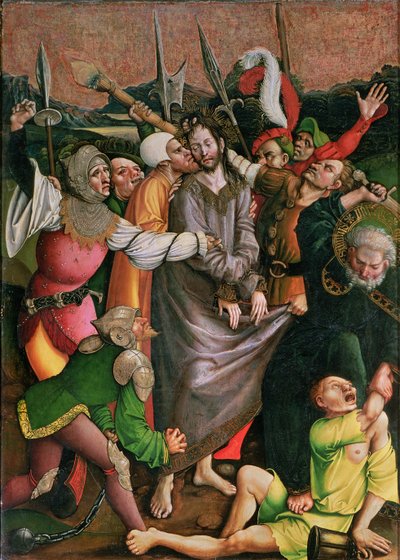 Kristus arresterad i Getsemane trädgård (panel) av Jorg I Breu